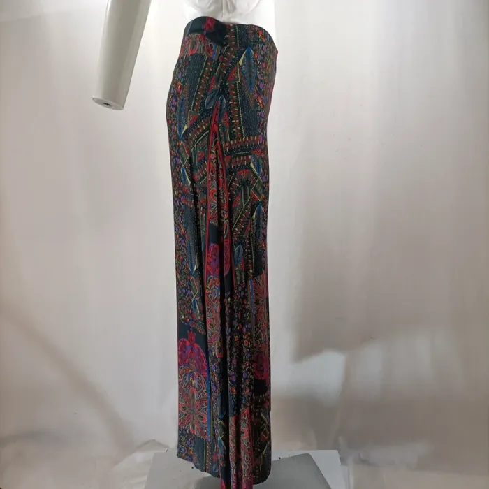 Pantalon large Desigual taille 40 coupe fluide imprimé bohème coloré - photo numéro 3