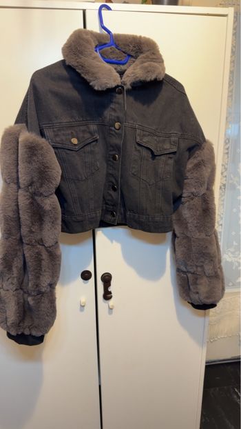 Veste courte bi matière