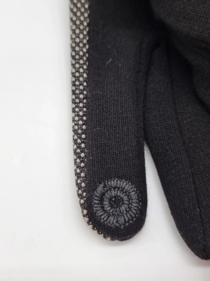 Lulu Castagnette gants tactiles noir blanc * collection prémium * - photo numéro 7