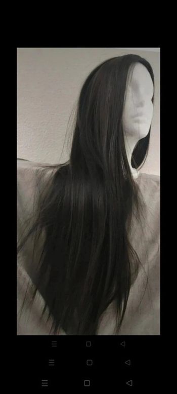 💯 promo 💯 Perruque Naturelle Noir Ébène Luxe