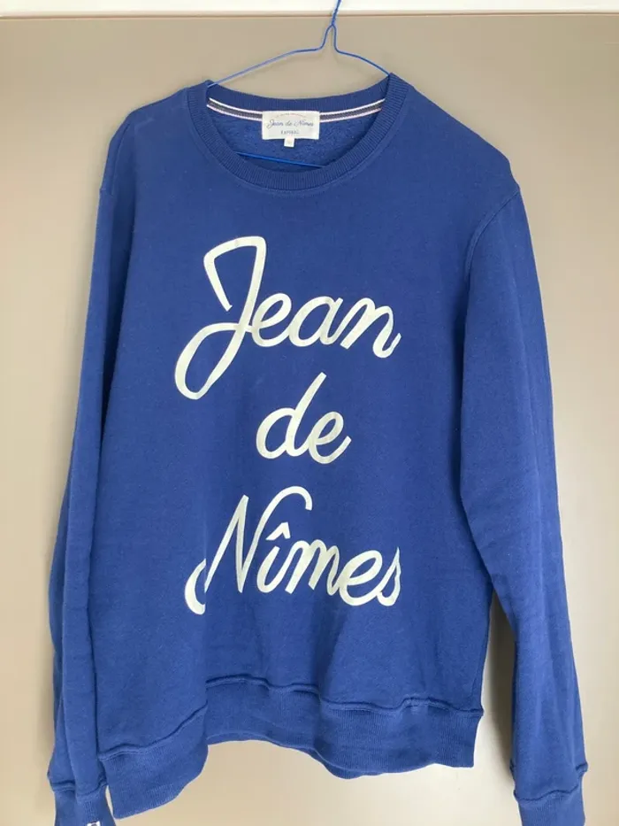 Sweat-shirt homme bleu imprimé Kaporal taille L