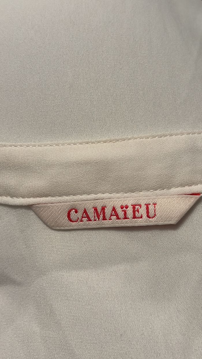 Blouse blanche Camaïeu T40 - photo numéro 4