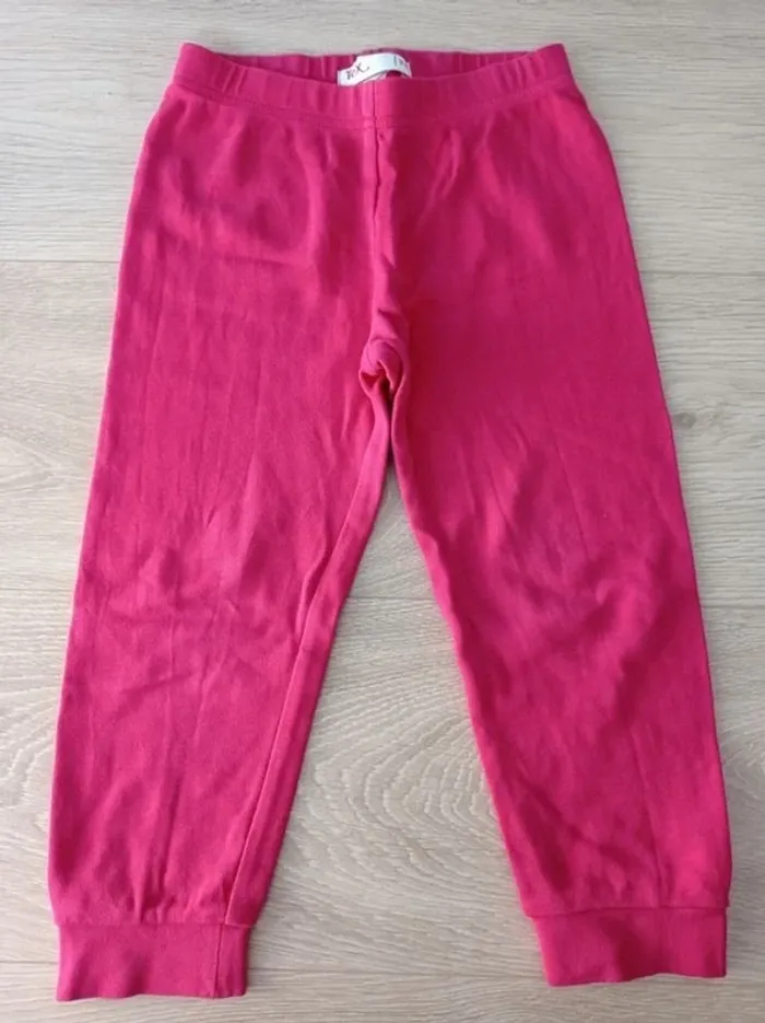 Pyjama fille 2 pièces rose et gris Tex 3/4ans - photo numéro 4