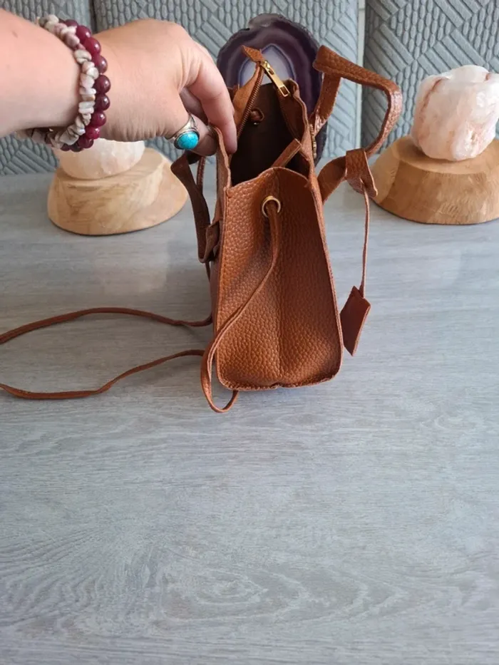 Joli sac à main Couleur tabac - photo numéro 6