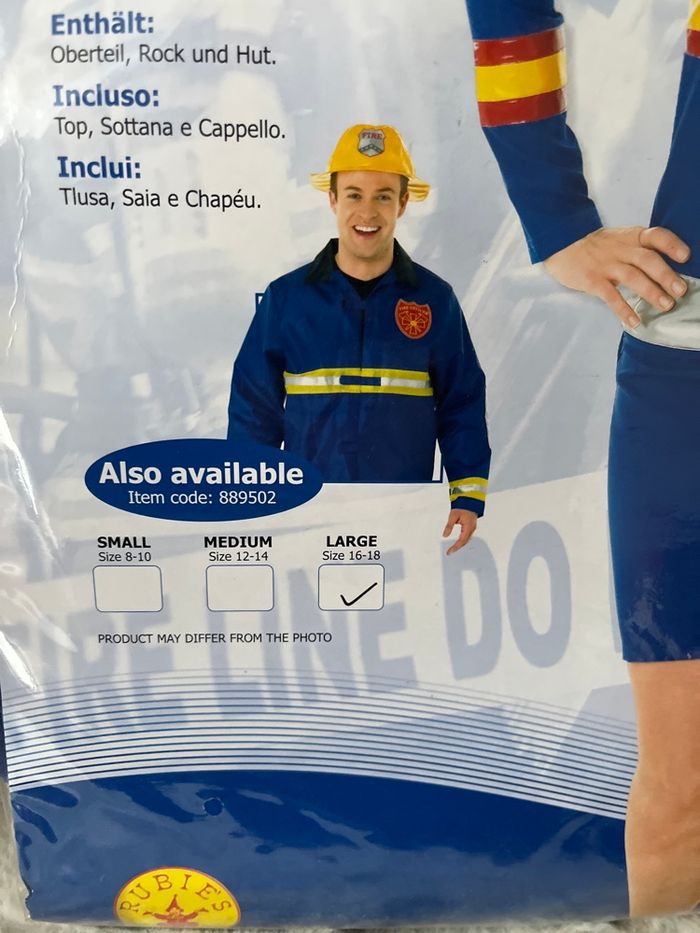 Déguisement femme pompier taille M - photo numéro 4
