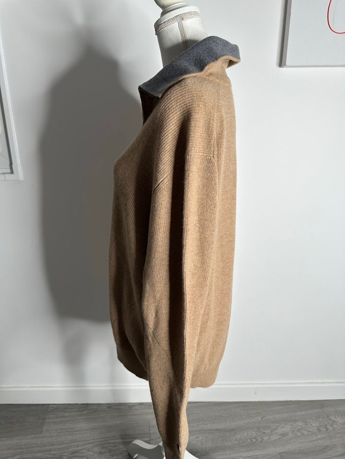 Pull beige laine et alpaga Serge Blanco TXL - photo numéro 2
