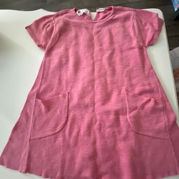 Robe rose manches courtes