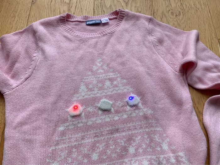 Pull de Noel lumineux T 10/12 ans - photo numéro 2