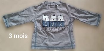 Tee-shirt manches longues 3 mois