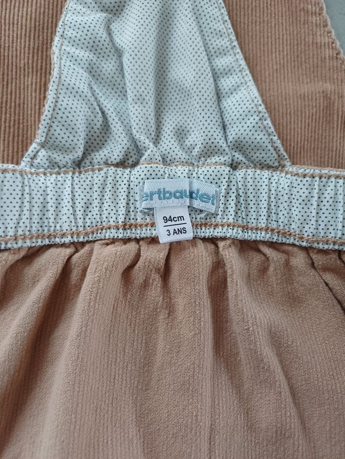 Robe salopette en velours beige Verbaudet 3 ans - photo numéro 4