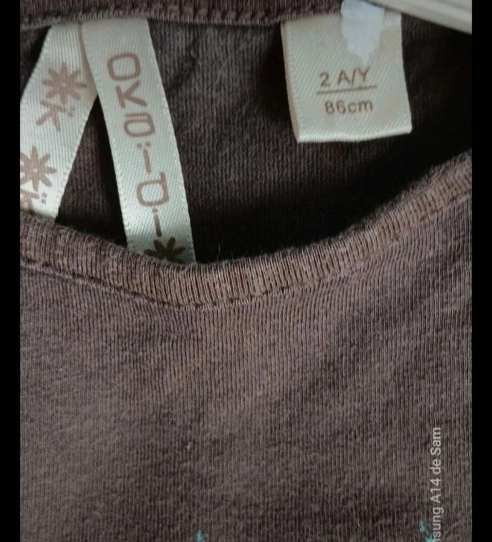 T-shirt marron okaidi 2 ans - photo numéro 3