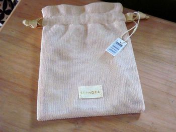 Sac Pochette femme trousse beauté sephora neuve beige et or