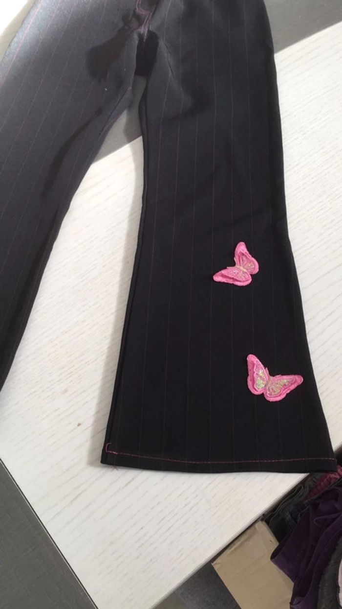 Ensemble pantalon et haut noir rose papillons 🦋 8 ans P’tit Mome - photo numéro 8