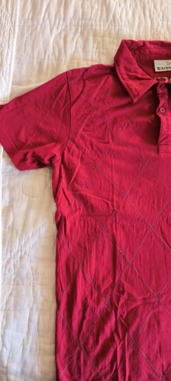 Polo ritchi coton rouge bordeaux M - photo numéro 3