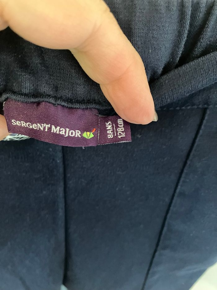 Pantalon chic bleu marine fille 8 ans sergent major - photo numéro 8