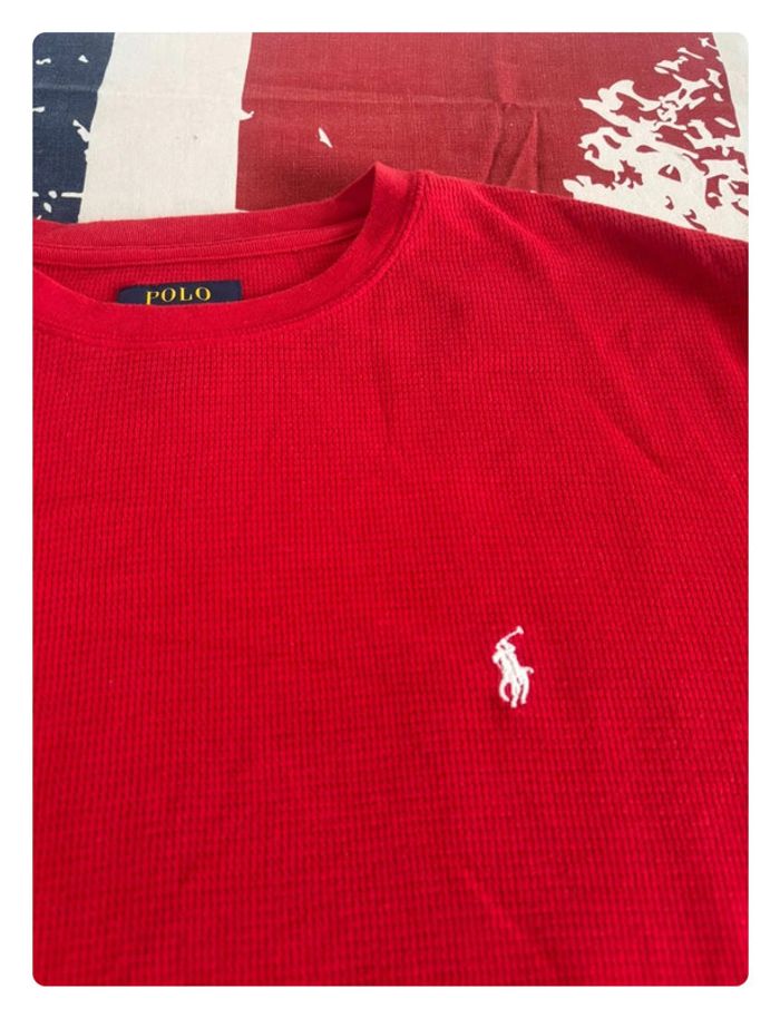 Sweat nid d’abeille rouge Ralph Lauren taille Xl - photo numéro 4