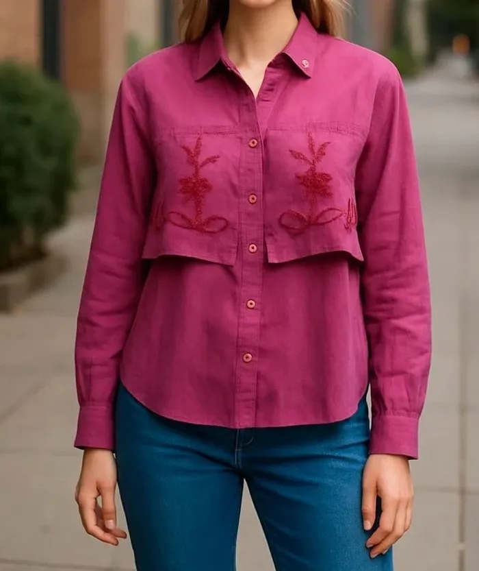 chemisier femme vintage taille 44/XXL - photo numéro 2