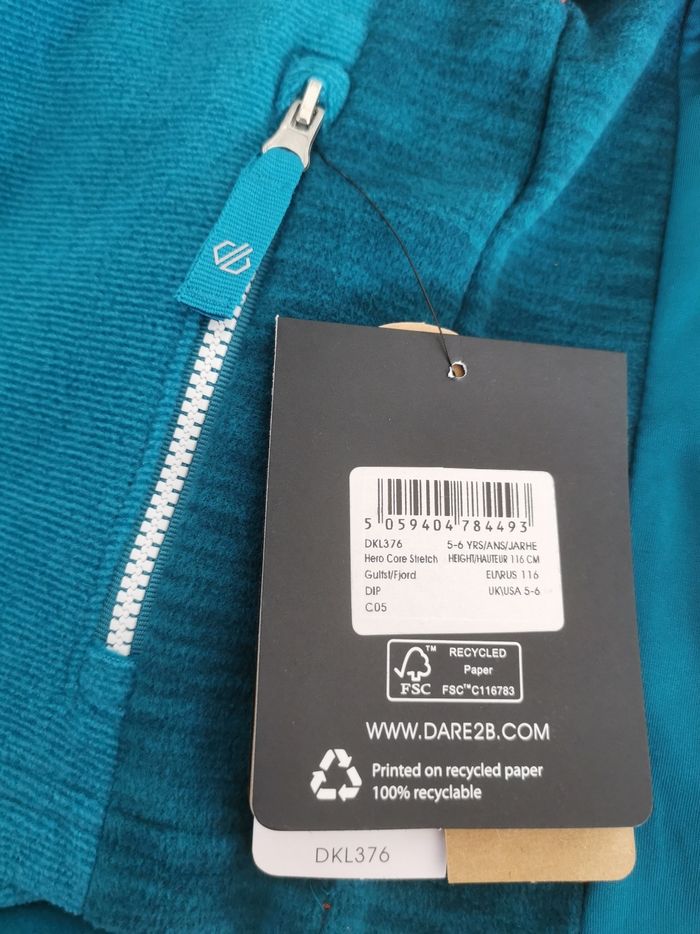 Veste zippée bi-matière à capuche et séchage rapide Dare2B 5/6 Ans - photo numéro 6