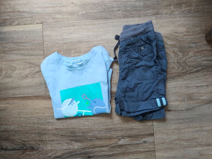 Ensemble été bébé garçon 18 mois tee-shirt Jacadi et short - photo numéro 9