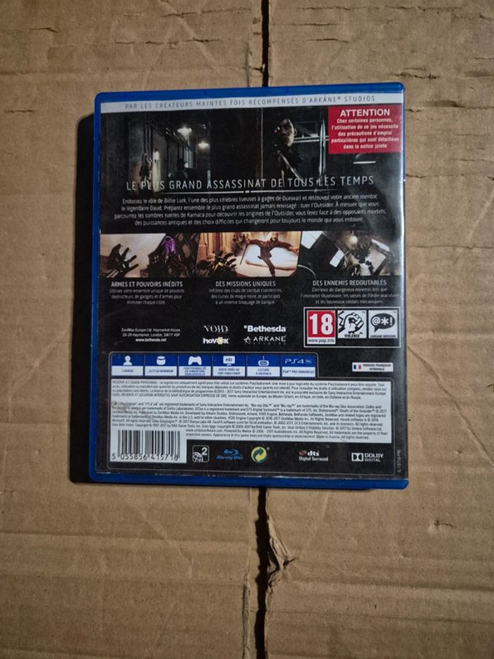 Dishonored La Mort de l'Outsider pour PS4 - photo numéro 2