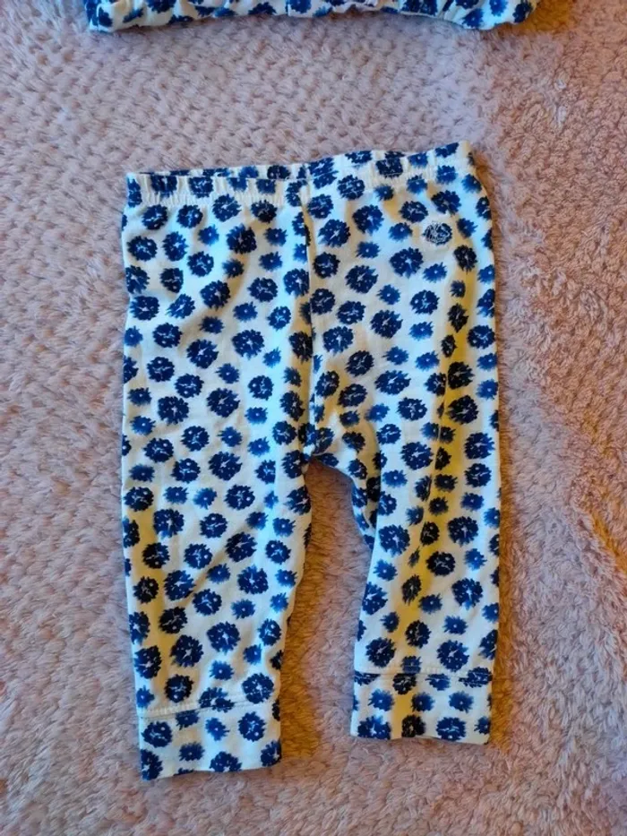 Ensemble bleu et blanc Petit Bateau 3 mois - photo numéro 4