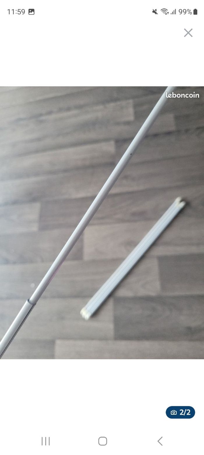 Lot de 4 tringles à rideaux extensible (40à70cm)blanche - photo numéro 2