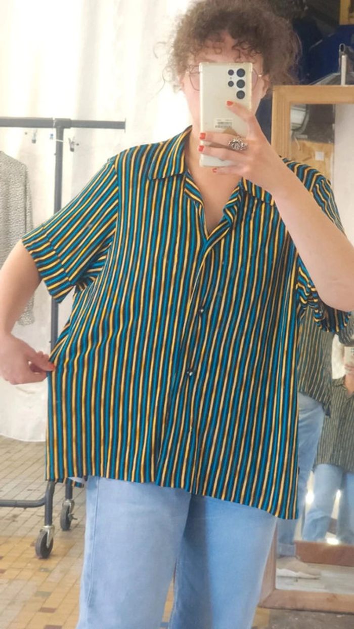 Jolie chemise fluide à rayures bicolore - photo numéro 6