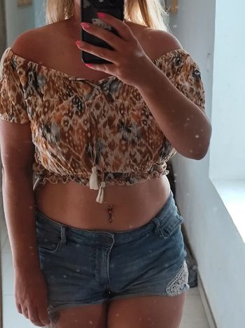 Crop top léger la halle épaules dénudées