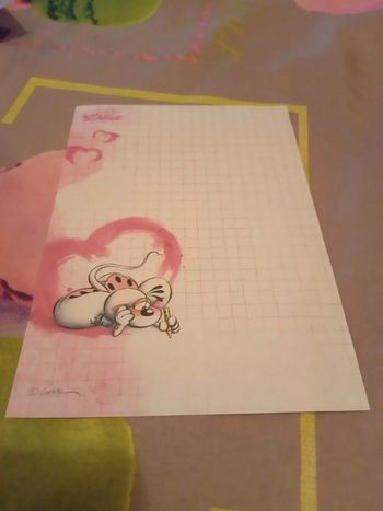 1 feuille Diddl petits carreaux