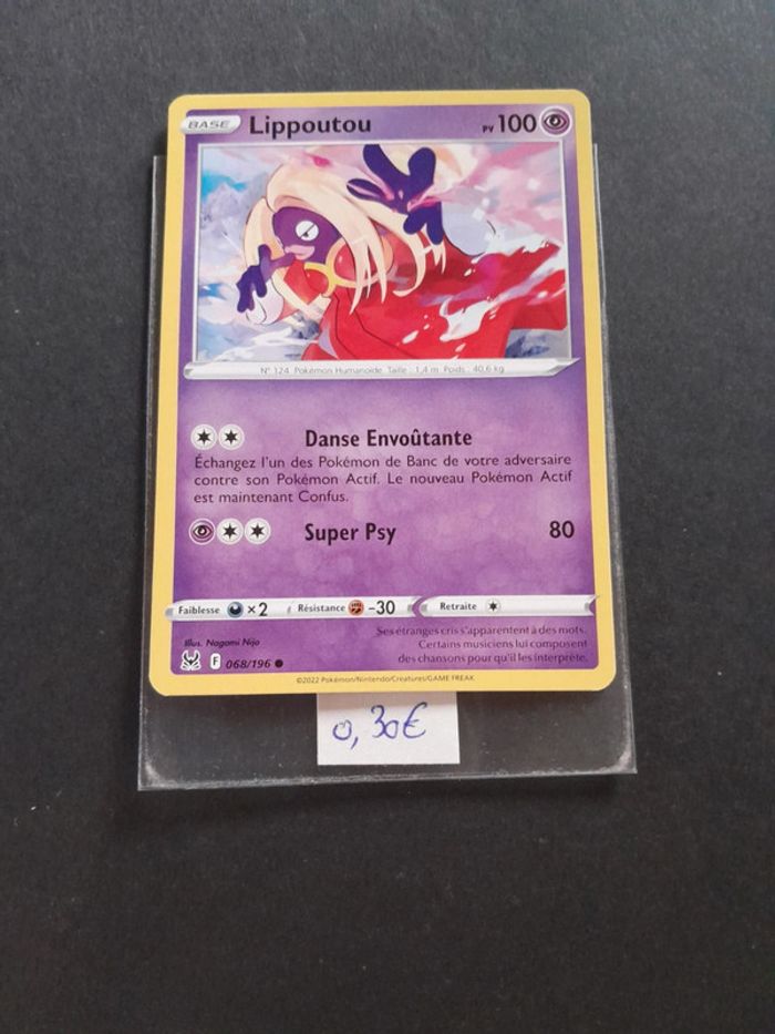 Carte Pokémon Lippoutou 068/196