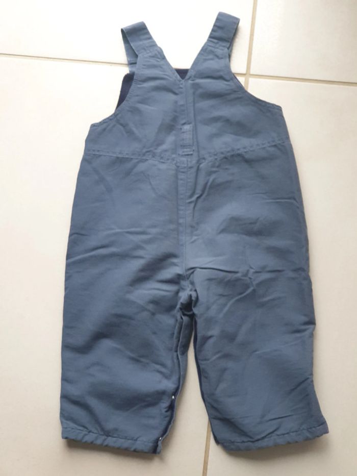 1 salopette bleu doublé 12 mois / 74 cm marque Tex - photo numéro 3