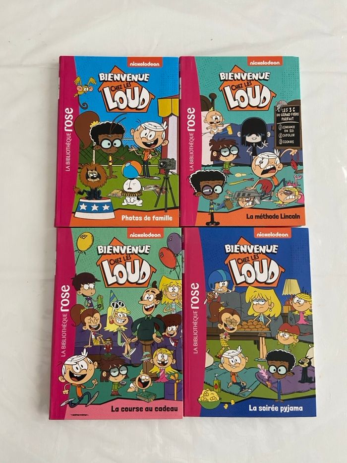 Lot 4 livres La Bibliothèque Rose - Bienvenue chez les Loud
