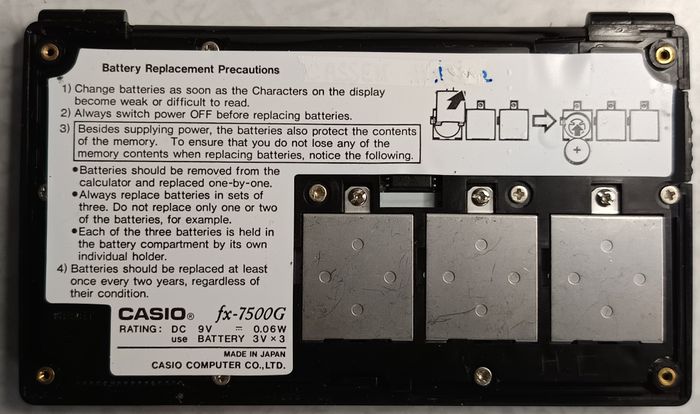 Casio fx 7500g calculatrice Pocket programmable computer Vintage fonctionnelle - photo numéro 8