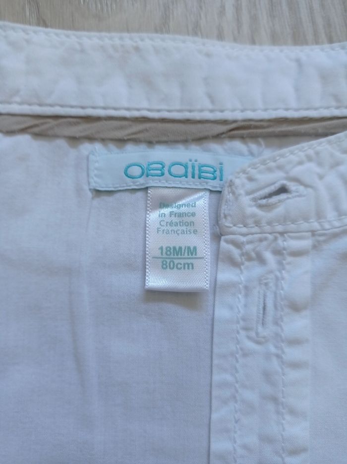 Chemise blanche Obaïbi 18 mois - photo numéro 2