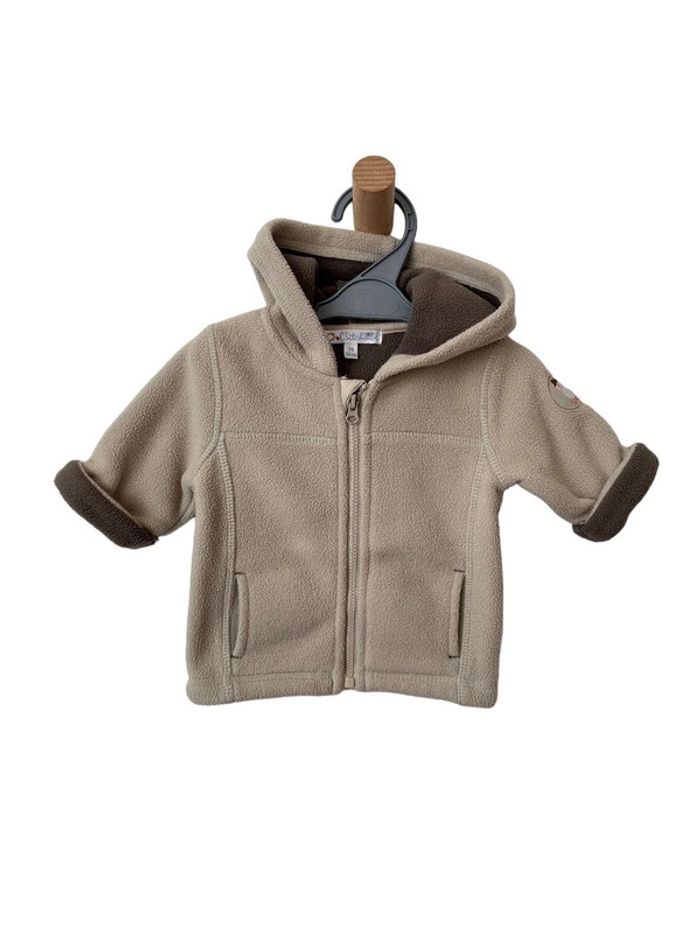 Veste polaire beige à capuche - Kitchoun 1 mois (54cm) - photo numéro 2