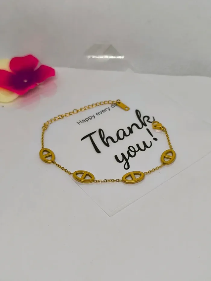 Bracelet doré maille marine - photo numéro 6
