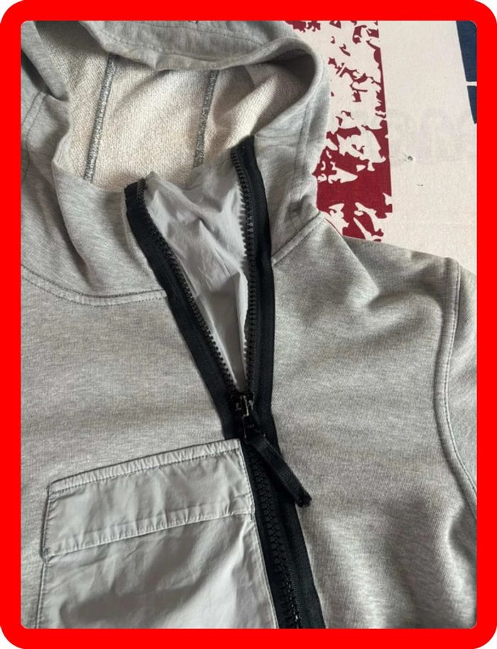 Sweat à capuche 3/4 zip Stone Island taille xs/s - photo numéro 3