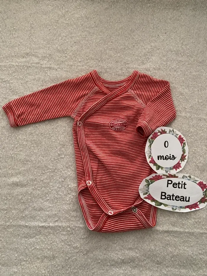 Body croisé cache cœur petit bateau naissance