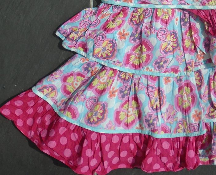 Jolie robe longue à volants colorée fille 4 ans (104 cm) - photo numéro 2