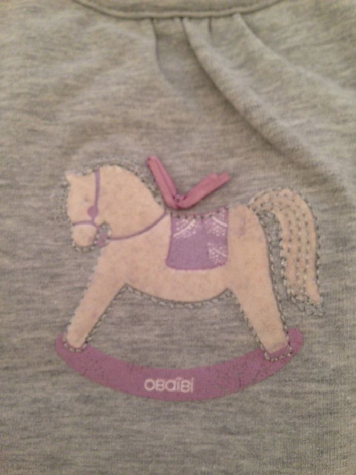 Tee-shirt manches longues Gris 12 Mois - photo numéro 2