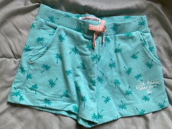 Short vert à palmiers