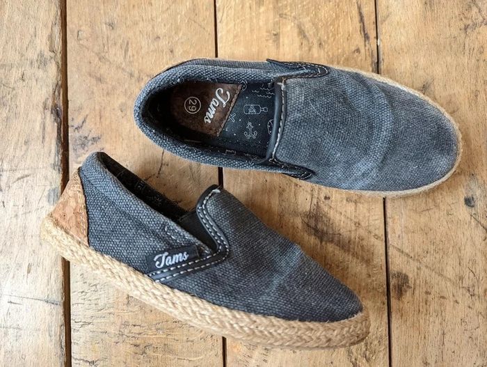 Espadrilles en toile gris foncé Tams – pointure 29 - photo numéro 7