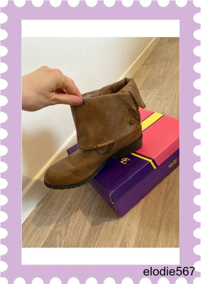 Boots / bottines camel 40 - photo numéro 3