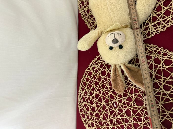 Peluche Lapin Beige Marron Jaune Bandana ALTHANS CLUB - photo numéro 3