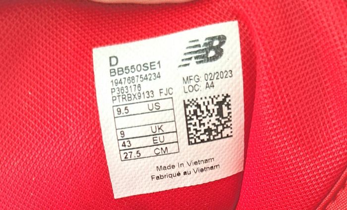 New Balance 550 blanche et rouge - photo numéro 8