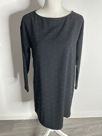 Robe noire et argentée strass et clous IKKS T36 S
