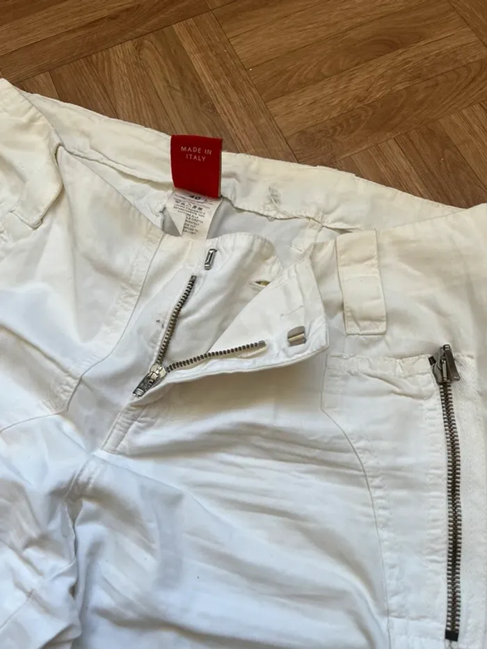 Pantalon à jambes larges blanc vintage Dondup - photo numéro 3
