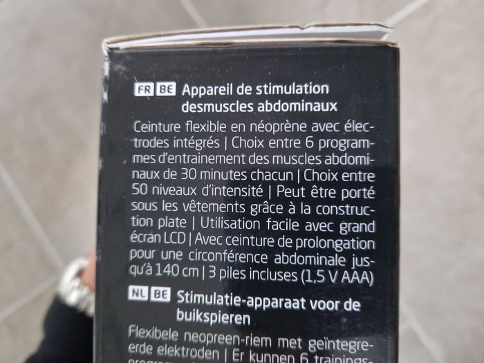 Ceinture stimulation des muscles abdominaux NEUVE - photo numéro 2