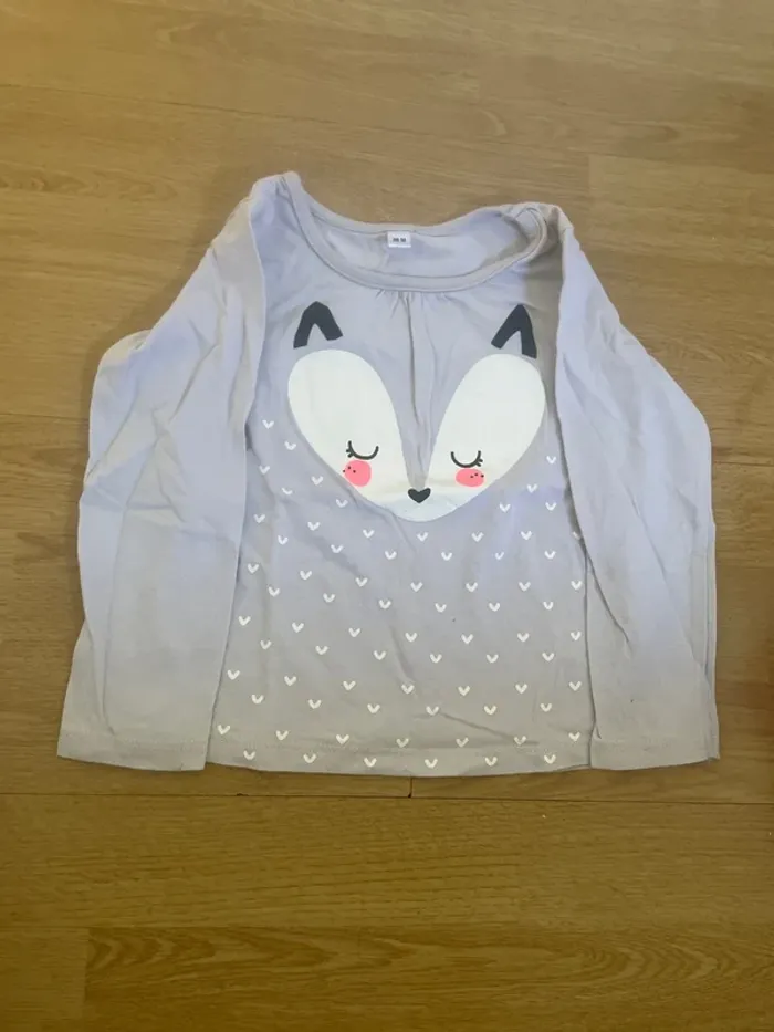 Tee shirt manches longues fille 3 ans