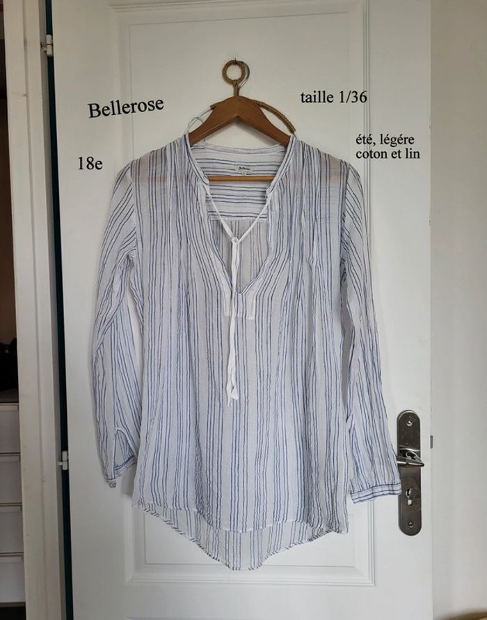 Blouse à rayures légère Bellerose taille S